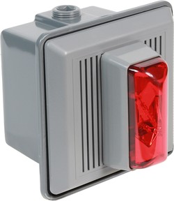 UTC/Edwards Status Indicator; w/ Audible Signal; 1-Segment; Clear; Strobe; 24VDC